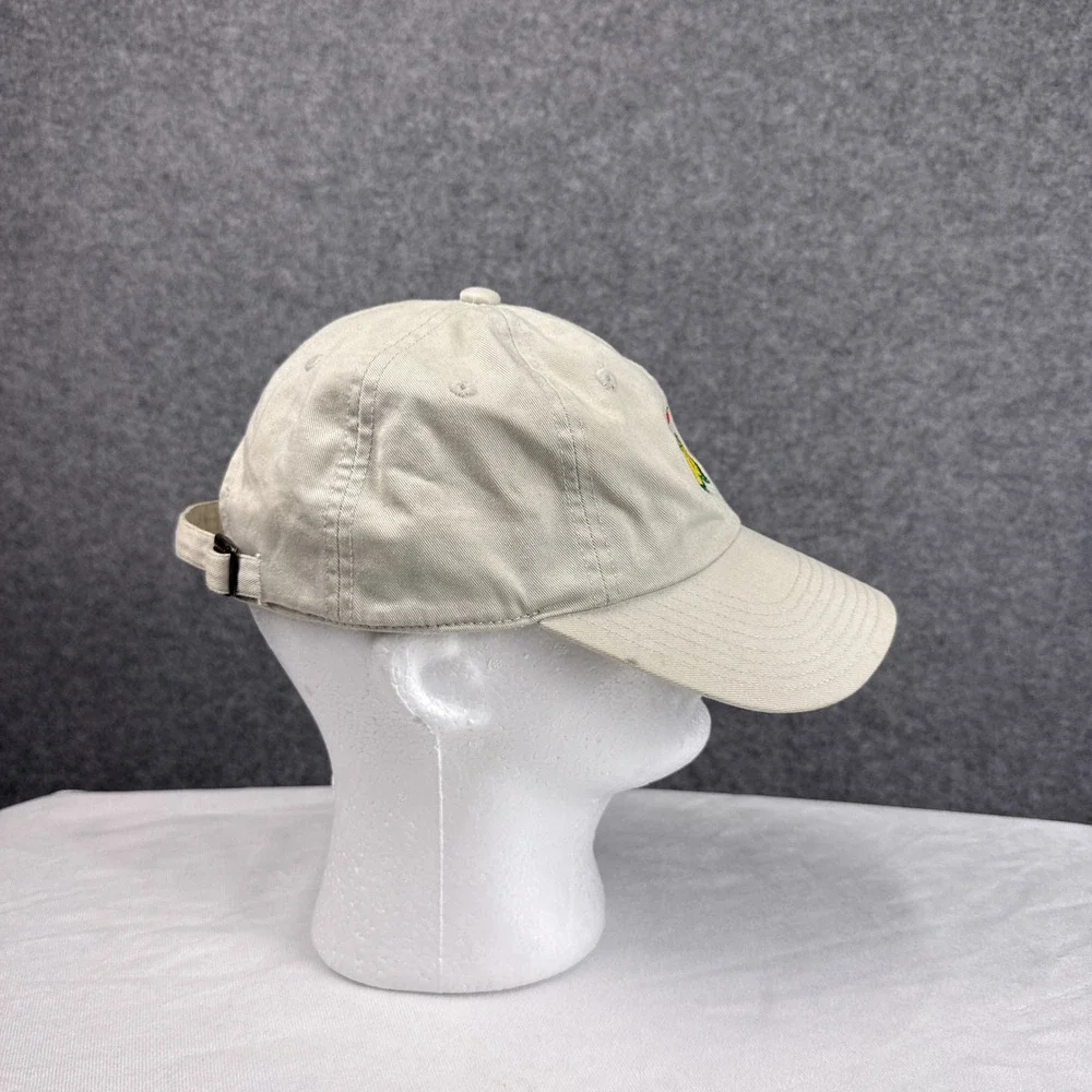 American Needle Masters Golf Hat Adjustable Khaki Cotton Embroidered Logo Cap